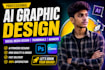 create  ai graphic design social media posts and thumbnails