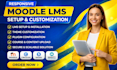 setup moodle lms, moodle customization, learndash elearning website courses