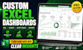 create an excel financial dashboard and KPI report