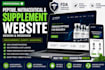 design modern shopify peptide supplement website