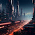 create futuristic cyberpunk city