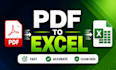 do accurate PDF to excel data entry on your instructions