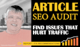 audit blog articles for SEO and traffic issues