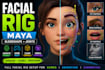 create professional facial rigs using blendshapes and joints in maya