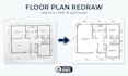 redraw your floor plan from sketch, PDF or image in autocad