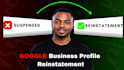 resolve google business profile suspension and verification