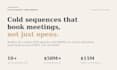 write a b2b cold email sequence that books meetings