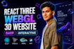 build react three fiber and webgl website