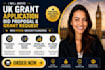 write UK grant application bid proposal and grant request