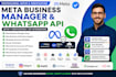 setup meta business manager whatsapp API meta verification domain verification