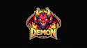 do unique devil dragon demon mascot logo 1 day
