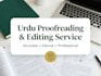 urdu proofreading and editing service
