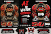 redraw ai streetwear artwork into clean print ready vector
