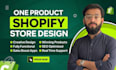 build one product shopify store, redesign shopify store