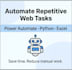 automate repetitive web browser tasks using power automate or python