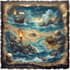 design illustrated pirate treasure maps and layouts