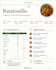 create professional recipe sheets