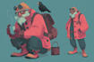 design a cartoon logo character