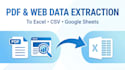 extract data from PDF, websites, or files into excel