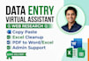 be your virtual assistant for financial data entry and excel bookkeeping