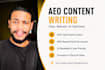 write ai search optimized aeo content