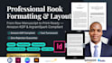 expert adobe indesign book formatting, indesign KDP format fiction typesetting