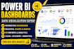 create build interactive power bi charts graphs and reports