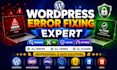 fix wordpress errors, woocommerce bugs, broken website in 30 minutes
