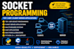 do socket programming projects in python cpp and java