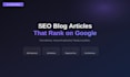 write SEO blog articles with ai assisted human editing