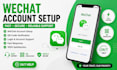 help you with wechat account setup and qr verification