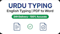 do fast urdu typing, english typing and pdf to word