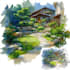 make watercolor landscape design