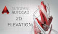 draw 2d elevation drawing and architectural elevation