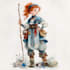 paint dnd character, watercolor character