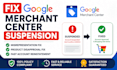 fix google merchant center suspension