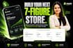 build shopify store design, redesign shopify website or dropshipping store