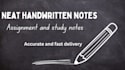 write neat aesthetic handwritten notes and assignments