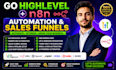 build gohighlevel automation, n8n workflows, CRM automation and sales funnels