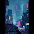 make a cyberpunk city and city art