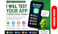 test your mobile app and provide detailed feedback