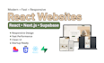 create a modern startup website with react and nextjs