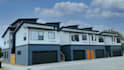design 3d townhome, rowhouse, terrace design, duplex, multi family housing
