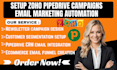 setup zoho pipedrive campaigns email marketing automation workflow ecommerce