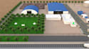 design industrial property logistics park layout, site plan and warehouse render