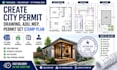 create city permit drawing, adu, mep, permit set and pe stamp plan