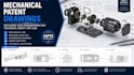 mechanical patent drawings exploded view engineering cad technical draft art cad