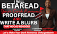 beta read your dark romance, proofread and write a book blurb that hooks readers