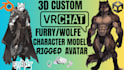 make a unique anime and realistic furry vrchat avatar