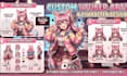 draw a custom vtuber model illustration pngtuber art, anime character  ref sheet